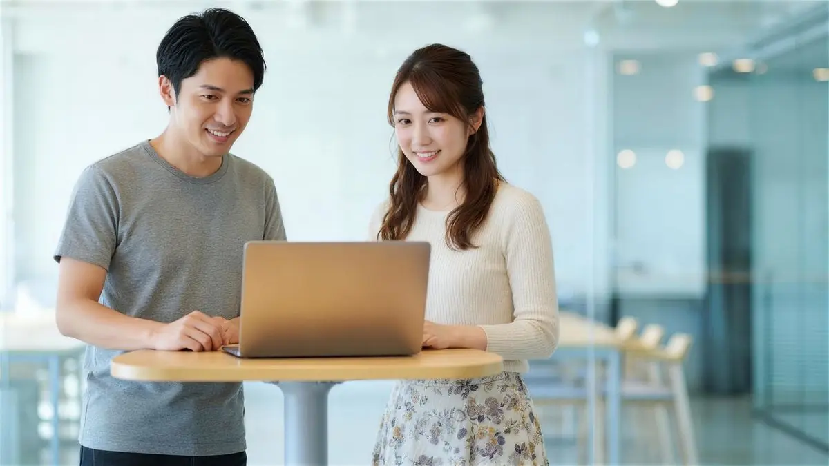 データを確認する様子